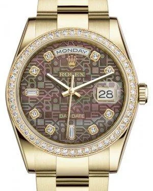 Watches made for exclusive collectors Rolex Day-Date 36 Yellow Gold Black Mother of Pearl Jubilee Diamond Dial & Diamond Bezel Oyster Bracelet 118348 Watches made for exclusive collectors Rolex Day-Date 36 Yellow Gold Black Mother of Pearl Jubilee Diamond Dial & Diamond Bezel Oyster Bracelet 118348