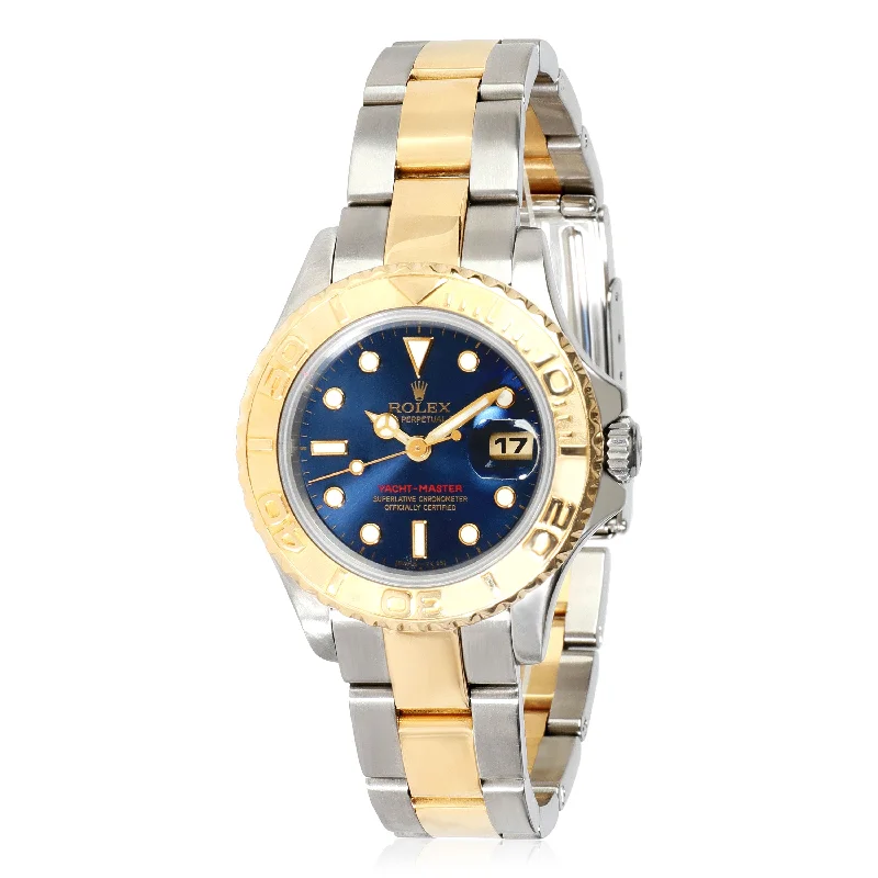 Watches with leather straps and quick release clasps   Rolex Yacht-Master 69623 Womens Watch in 18kt Stainless Steel/Yellow Gold