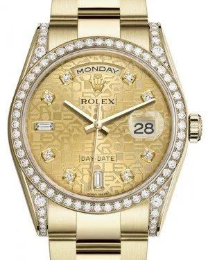 Watches for special occasions   Rolex Day-Date 36 Yellow Gold Champagne Jubilee Diamond Dial & Diamond Set Case & Bezel Oyster Bracelet 118388