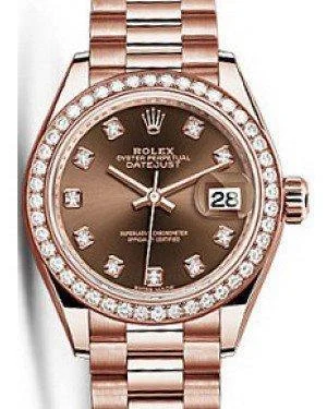 Watches with a stylish look Rolex Datejust 28 279135 Chocolate Diamond Markers & Bezel Rose Gold President - NEW Watches with a stylish look Rolex Datejust 28 279135 Chocolate Diamond Markers & Bezel Rose Gold President - NEW