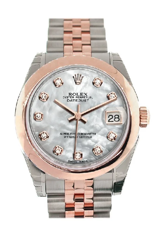 Vintage style quartz watches Rolex Datejust 31 White Mother of Pearl Diamond Dial 18K Rose Gold Two Tone Jubilee Ladies Watch 178241 Vintage style quartz watches Rolex Datejust 31 White Mother of Pearl Diamond Dial 18K Rose Gold Two Tone Jubilee Ladies Watch 178241