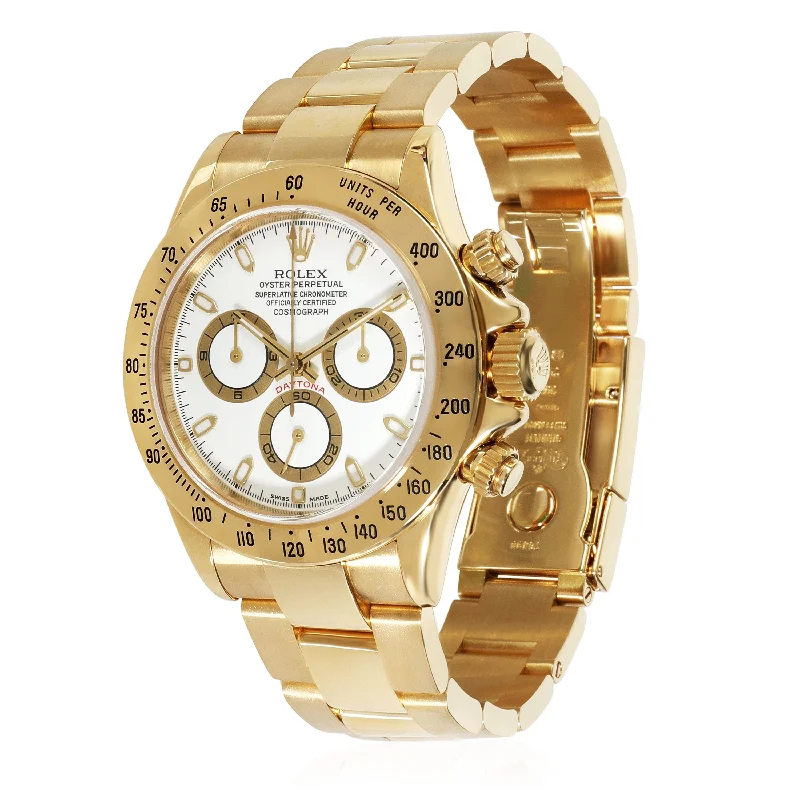 Watches with adjustable straps for a perfect fit   Rolex Cosmograph Daytona 116528 Mens Watch in 18kt Yellow Gold