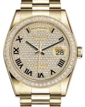 classic pocket watches for collectors Rolex Day-Date 36 Yellow Gold Diamond Paved Roman Dial & Diamond Bezel President Bracelet 118348 classic pocket watches for collectors Rolex Day-Date 36 Yellow Gold Diamond Paved Roman Dial & Diamond Bezel President Bracelet 118348