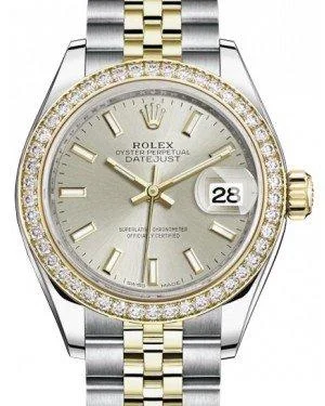 Watches for daily wear   Rolex Lady Datejust 28 Yellow Gold/Steel Silver Index Dial & Diamond Bezel Jubilee Bracelet 279383RBR