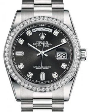 watches with custom engravings for gifts Rolex Day-Date 36 Platinum Black Diamond Dial & Diamond Bezel President Bracelet 118346 watches with custom engravings for gifts Rolex Day-Date 36 Platinum Black Diamond Dial & Diamond Bezel President Bracelet 118346