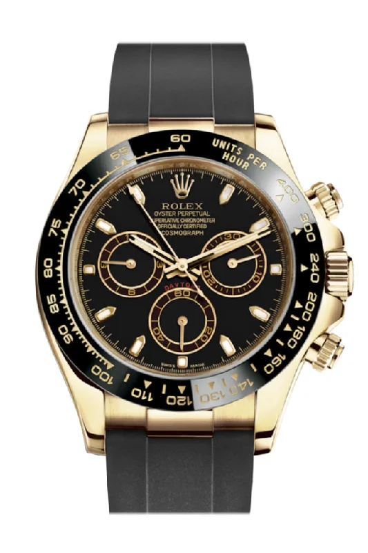 Watches made for exclusive collectors Rolex Cosmograph Daytona Black Dial Oysterflex Strap Mens Yellow Watch116518LN 116518 Watches made for exclusive collectors Rolex Cosmograph Daytona Black Dial Oysterflex Strap Mens Yellow Watch116518LN 116518