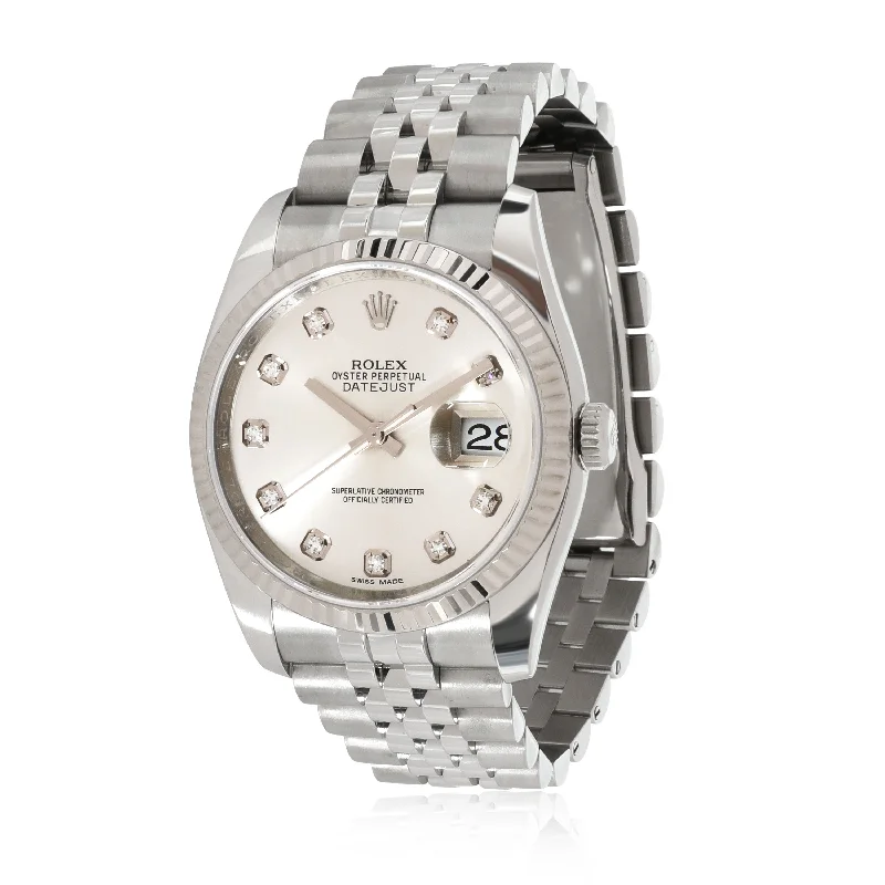Watches with a classic look   Rolex Datejust 116234 Mens Watch in 18kt Stainless Steel/White Gold