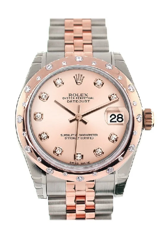 Watches with a luxurious look Rolex Datejust 31 Pink Diamond Dial Diamond Bezel 18K Rose Gold Two Tone Jubilee Ladies Watch 178341 Watches with a luxurious look Rolex Datejust 31 Pink Diamond Dial Diamond Bezel 18K Rose Gold Two Tone Jubilee Ladies Watch 178341