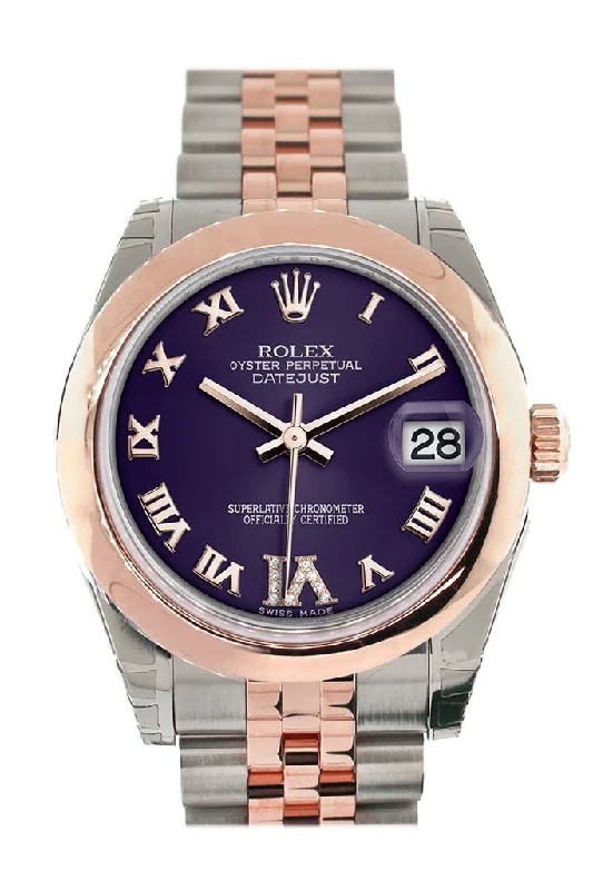 designer watches for special occasions Rolex Datejust 31 Purple Roman Large VI set with Diamond Dial 18K Rose Gold Two Tone Jubilee Ladies Watch 178241 designer watches for special occasions Rolex Datejust 31 Purple Roman Large VI set with Diamond Dial 18K Rose Gold Two Tone Jubilee Ladies Watch 178241