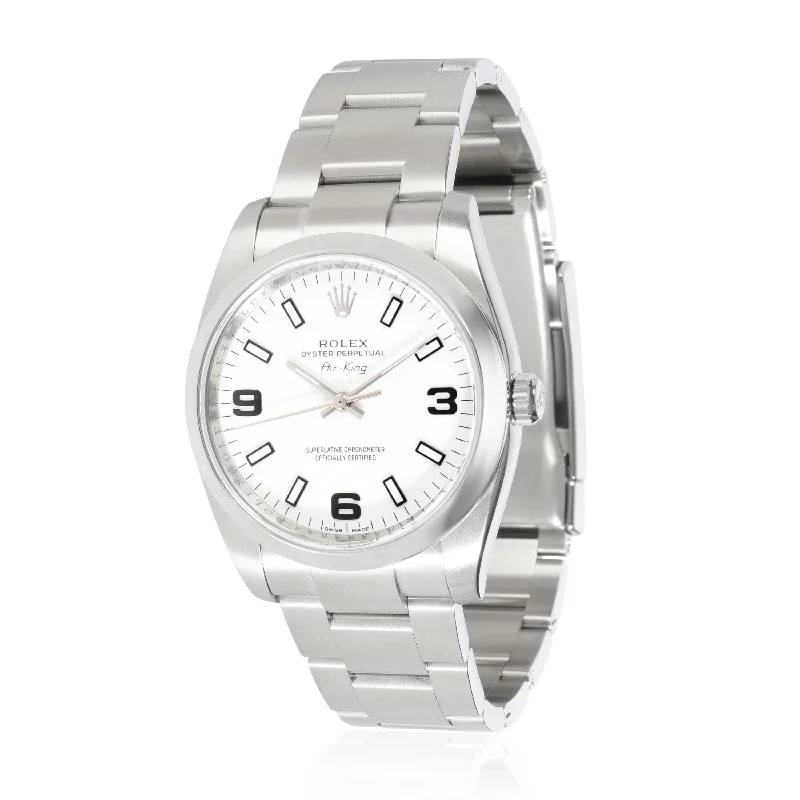 stylish watches for casual wear   Rolex Air-King 114200 Unisex Watch in  Stainless Steel