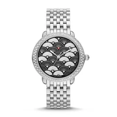 Watches with a stylish look Michele Serein 16 Quartz Fan Diamond Black Dial Women's Watch MWW21B000104 Watches with a stylish look Michele Serein 16 Quartz Fan Diamond Black Dial Women's Watch MWW21B000104
