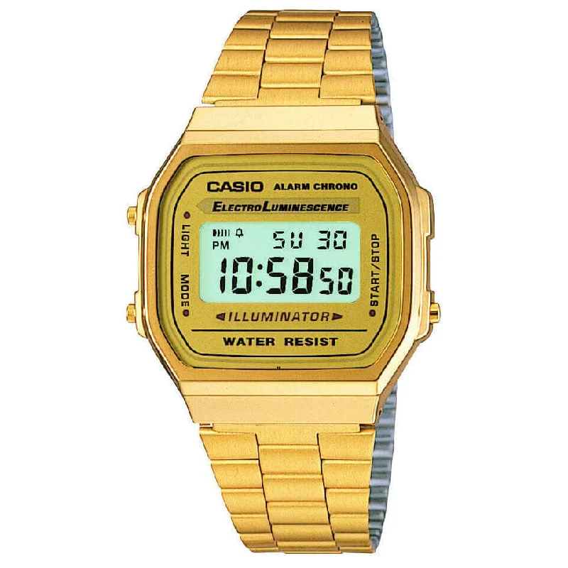 Watches for daily wear   Casio Vintage Unisex Gold Watch A168WG-9EF