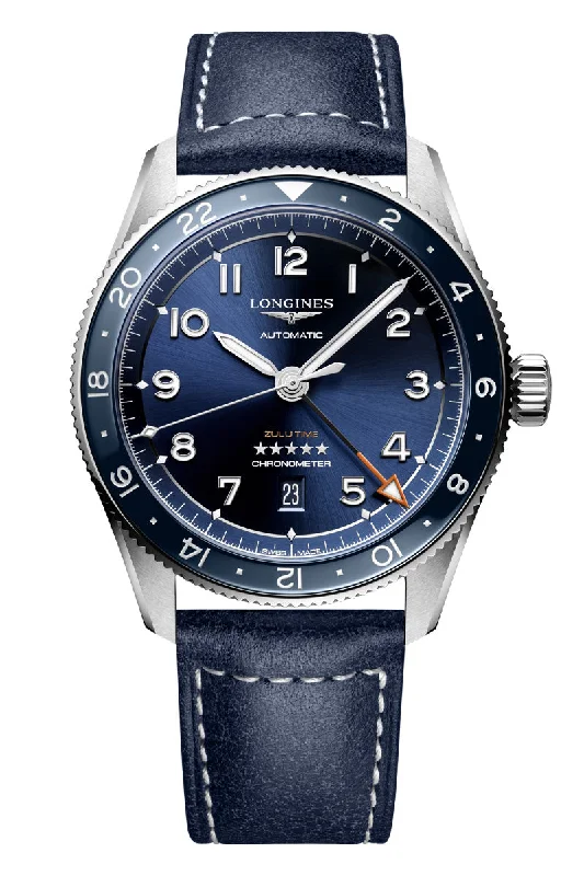 Formal watches for evening events   Longines Spirit Zulu Time GMT L3.812.4.93.2