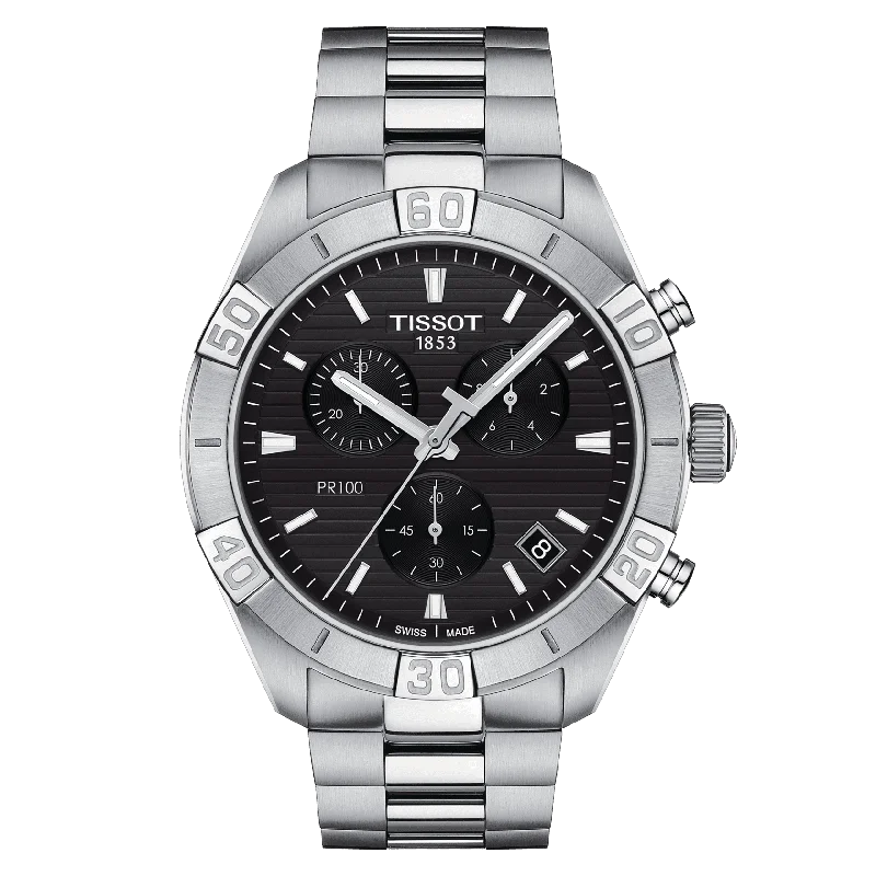 stylish watches for everyday wear   Tissot PR 100 Sport Gent Chronograph T1016171105100