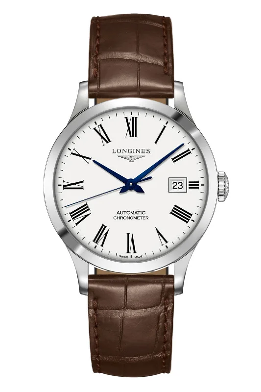 Watches with adjustable straps for a perfect fit   Longines Record 38mm Automatic Chronometer L2.820.4.11.2