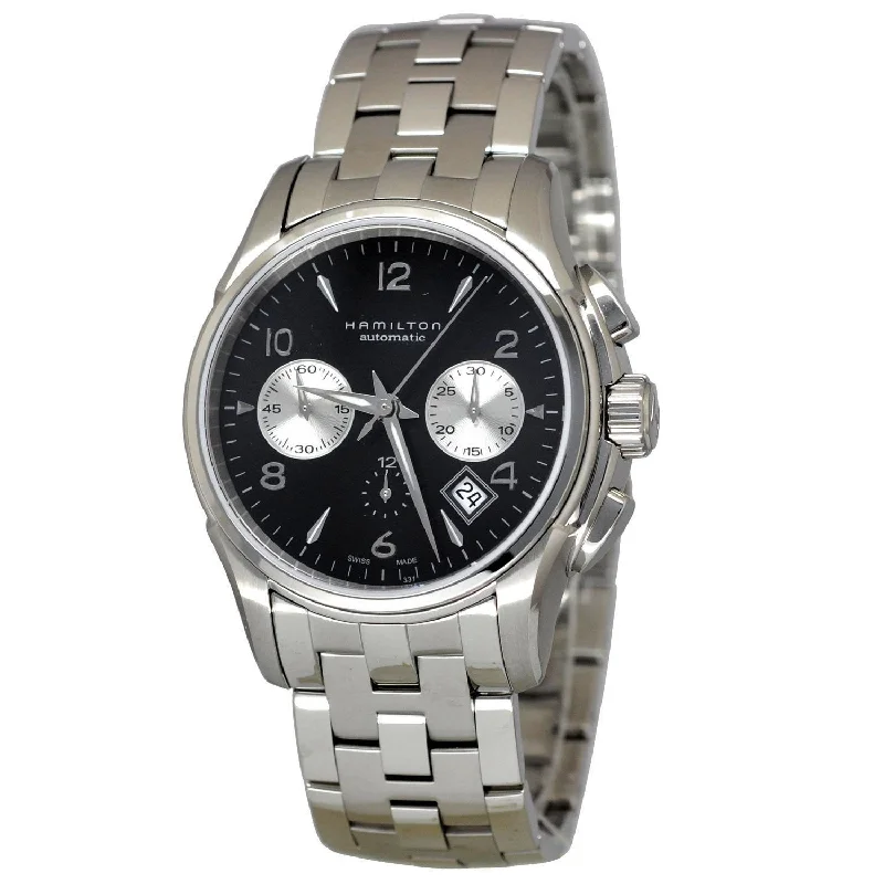 stylish watches for casual wear   Hamilton Men's H32656133 Jazzmaster Chronograph Automatic Stainless Steel Watch