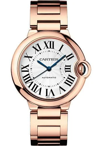 Luxury quartz watches with high-end movements Cartier Ballon Bleu de Cartier Watch - 36 mm Rose Gold Case - Silvered Dial - Interchangeable Bracelet - WGBB0043 Luxury quartz watches with high-end movements Cartier Ballon Bleu de Cartier Watch - 36 mm Rose Gold Case - Silvered Dial - Interchangeable Bracelet - WGBB0043