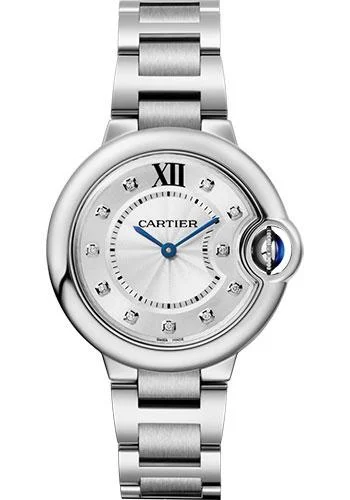 Watches made for exclusive collectors   Cartier Ballon Bleu de Cartier Watch - 33 mm Steel Case - Diamond Dial - W4BB0020