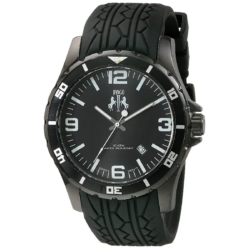 Watches with adjustable straps for a perfect fit   Jivago Men's JV0110 Ultimate Black Silicone Watch