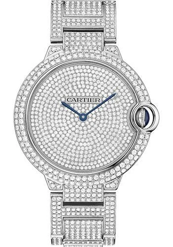 Watches for special occasions   Cartier Ballon Bleu de Cartier Watch - Large White Gold Diamond Case - Diamond Paved Dial - Diamond Bracelet - HPI00582