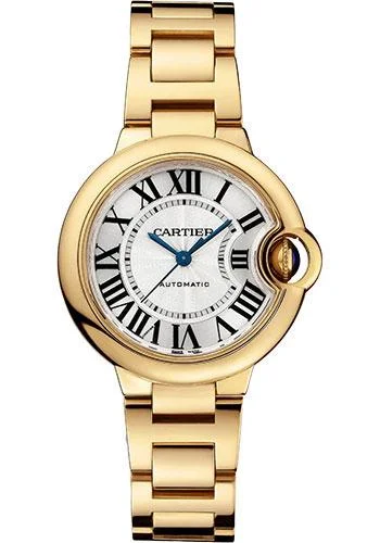 Watches with a stylish look Cartier Ballon Bleu de Cartier Watch - 33 mm Yellow Gold Case - Silvered Dial - Interchangeable Bracelet - WGBB0045 Watches with a stylish look Cartier Ballon Bleu de Cartier Watch - 33 mm Yellow Gold Case - Silvered Dial - Interchangeable Bracelet - WGBB0045