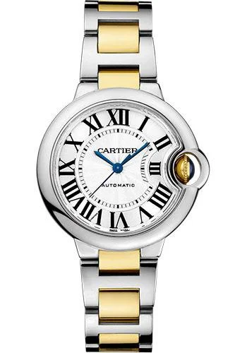 Watches for daily wear   Cartier Ballon Bleu de Cartier Watch - 33 mm Steel And Yellow Gold Case - Yellow Gold And Steel Bracelet - W2BB0002
